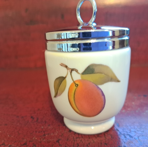 ROYAL WORCESTER King Size Egg Coddler & Lid Evesham Gold - Picture 3 of 5